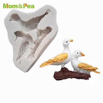 Mamma&Zirņu MPA0744 Putnu Formas Silikona Veidnes Kūka Apdare Pomādes 3D Kūka Pelējuma Pārtikas Klases