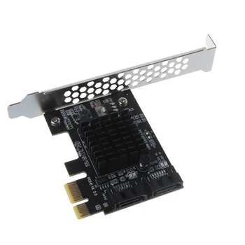 SATA PCI-E Adapteris, 2 Porti SATA 3.0 PCIe x1 x16 Paplašināšanas Kartes Adapteris SATA PCI-e, PCI Express Converter Datoru Piederumu
