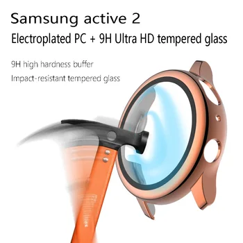 Galaxy Skatīties Active 2 Skatīties Case for Samsung Galaxy Skatīties Active 2 40mm 44mm Aizsargs Pilna Ekrāna Aizsardzību, kas Aptver PC Gadījumos