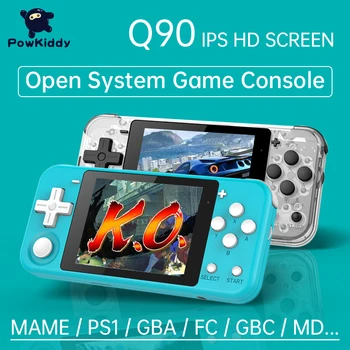 POWKIDDY Q90 IPS HD Video un Mini Retro Spēļu Konsole ir Atvērtā koda Sistēma, Rokas Bērniem Zēns Dāvanu Sūtīšana Draugiem