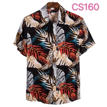 Vīriešu Vasaras Kreklu 2021 Jauno Vasaras Vintage Lielgabarīta Harajuku Havaju Krekli Vīriešiem Iespiesti Beach Īsām Piedurknēm Vīriešu Apģērbs