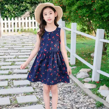 Meitenes Kleita Vasaras 2021 Bērnu Ikdienas Modes Elegants Kleitas, Jaunā Princese Vasaras Kleita Bērnu Apģērbu 2 Līdz 9 Gadu vecumam