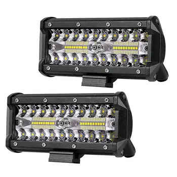 7 Collu Auto 400W LED Darba Gaismas Josla Plūdu Vietas Staru Offroad 4WD SUV Braukšanas Miglas Lukturi Aksesuāri