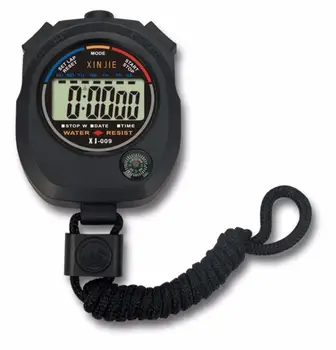 Ūdensizturīgs Digitālā Hronometrs Metāla 1/1000 Sekundes Rokas LCD Displejs, Hronogrāfs Ārā Taimeris Skaitītājs Sporta Skatīties Relogio