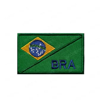 Brazīlija Izšuvumi Plāksteris BOPE Taktiskā Militārā Dekoratīvās Atstarojošs Plāksteri Valsts Brazīlijas Karogu Cīņai pret Izšūtās Emblēmas
