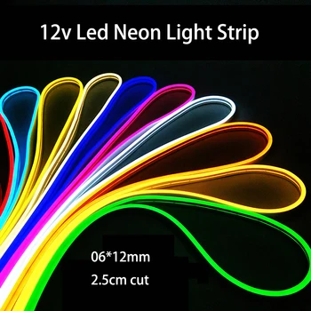 6mm DIY Neona licht 12V LED Streifen SMD 2835 120LEDs/M IP67Waterproof DIY soft light bar formas Dekoration Weiß/Silts Blau