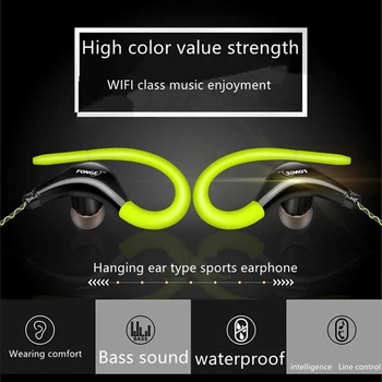Ūdensizturīgs 3,5 mm Vadu Eearphone Piemērots Xiaomi Huawei, Samsung phones Sporta neslīdoša Stereo Mūzikas Austiņas Ar Micphone