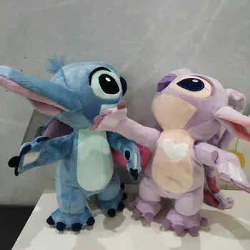 Disney 20cm Lilo Un Stitch Plīša Rotaļlietas, Saimniecības Mīlestība Dūriens Eņģelis Pildījumu Mīksta Lelle Pāriem Meiteni, draugu dāvana