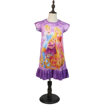Ir 2021. Disney Princese Meitene Kleita Vasaras Apģērbs Bērniem, Apģērbs Bērnu Pidžamas Dzimšanas dienas Kleitas Ikdienas Tērpu Rapunzel 3-8Y