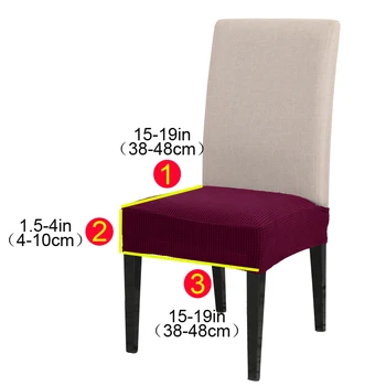 Sēdekļa vāku krēslu slipcovers par ēdamistabas krēslu aizsargs krēsla pārsegs, bieza, elastīga cieta iespiesti stiept krēsla pārsegs