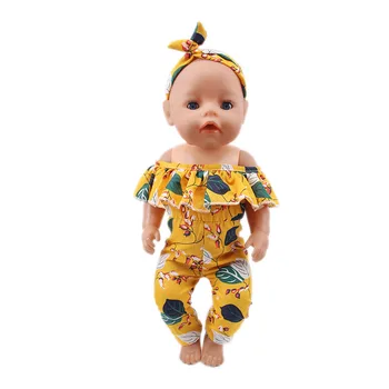 Leļļu Apģērbs Dzelteni Svārki/Peldkostīms/Čemodānu Uz 43Cm Bērnu Jaunas Dzimis & 18Inch American Doll Bērnu Apģērbu Aksesuāri,ZAP Dāvanas