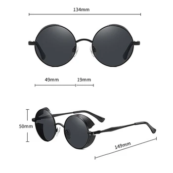 Ir 2021. Jaunu Vīriešu Sieviešu Polarizētās Steampunk Saulesbrilles Retro Punk Vintage Metāla Brilles UV400 Kārtā Braukšanas Āra Sporta Brilles