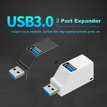 3 In 1 USB 3.0 HUB Adapteris Extender Mini Sadalītāja Kārba 3 Porti PC Klēpjdatoru Macbook Mobilo Tālruni, ātrgaitas U Diska Lasītājs