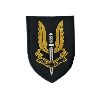 Anglijas Gaisa Spēku Pulka Uzlīmes, Auduma Maisiņu Ventilators Maskēties Āķis Žetons SAS Taktiskā Militārā Velcro Plāksteri Izšuvumi Armband