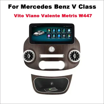 Priekš Mercedes Benz, V Klases Vito Viano Valente Metris W447 Auto 12.3 collu Android Radio Autoradio Carplay GPS Multimedia Navigācija
