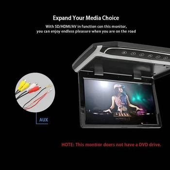 10.1 Collu Auto Flip Leju Monitors 1080P HD Atskaņotājs FM Ultra Plānas Auto DVD Atskaņotājs, 2-virzienu Video Ievades Automašīnas Jumta, LCD displejs