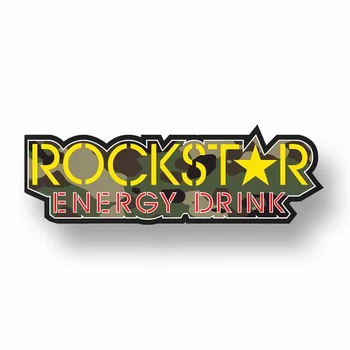 Mākslas Modelis Rockstar Enerģijas Dzēriens, Logo Dekoratīvās Uzlīmes un Uzlīmes Car Styling Apdare, Durvju Ķermeņa Logu Uzlīmes, kk13*5cm