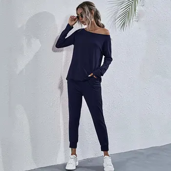 Ir 2021. Rudens Loungewear Sieviešu Pidžamas Komplekts Lounge Valkāt Uzstādīt Homewear Dāmas Sleepwear Miega Valkāt Pjs Sievietēm