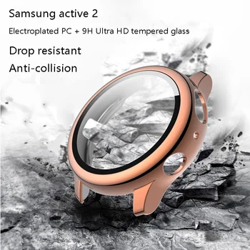 Galaxy Skatīties Active 2 Skatīties Case for Samsung Galaxy Skatīties Active 2 40mm 44mm Aizsargs Pilna Ekrāna Aizsardzību, kas Aptver PC Gadījumos