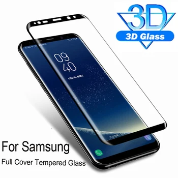 3D Izliektas Rūdīta Stikla Samsung Note 8 9 10 Piezīme 20 Ultra Screen Protector for Samsung S8 S9 Plus S10 S20 S21 Ultra Stikla