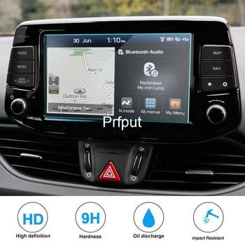 8 collas Hyundai i30 Universāla N 2018 2019 2020 Auto GPS navigācijas aizsargplēvi Rūdīta stikla Ekrāna aizsargs Anti-scratch