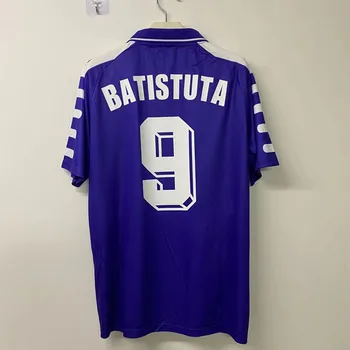 Klasiskās 1998 Batistuta 9 retro zils T-krekls