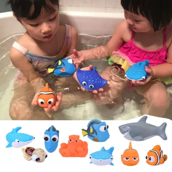 Bērnu Vannas Rotaļlietas Meklējot Nemo Dory Peldēt Smidzināšanas Ūdeni Izspiest Rotaļlietas Mīkstas Gumijas Vannas istabā, Spēlēt Dzīvniekiem, bērniem Vannas Rotaļlietas Clownfish