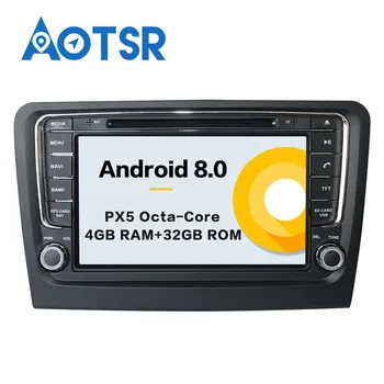 Auto DVD atskaņotājs, GPS navigācijas Skoda Rapid 2013-2018 multimedia auto radio, magnetofons Android 8 4+32GB galvas vienības Stereo