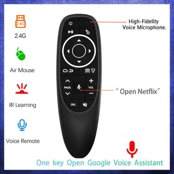 G10 G10S Pro Balss Tālvadības pulti 2.4 G Bezvadu Gaisa Peli, Žiroskops IS Mācību Android 11.0 10.0 9.0 TV Kastē Android 11 10