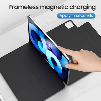 Benks Bezrāmju Magnētisko Flip Case For iPad Pro 12.9 11 2021 Ultra-Slim Konsole Segtu Ar Pildspalvu Slots Smart Modināšanas Miega Funkcija