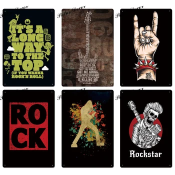 Putuo Dekoru Rock & Roll Vintage Metāla zīmju Plāksnes, Metāla, Skārda Zīme Metāla Plakātu Retro Rock, Sienas Dekori Bārs, Krogs, Klubs Alu Cilvēks