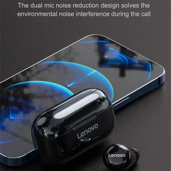 Lenovo LP11 bezvadu austiņas HD stereo BT 5.0 Bluetooth austiņas ar divu Mikrofonu Sporta Earbuds Trokšņa Slāpēšanas Spēļu