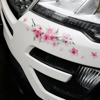 Karstā Pārdot Austrumu Cherry Blossom Love Šarmu Rozā Vinila Auto Uzlīmes Camper Decal Uzlīmes Ūdensizturīgs Piederumi JDM SUV VAN