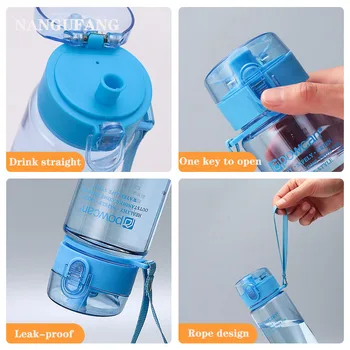 400 ml ūdens pudeli, lai bērni Ar virvi Plastmasas Drinkware Bērnu augstas kvalitātes āra sporta dzeramā ūdens Krūzes bērniem